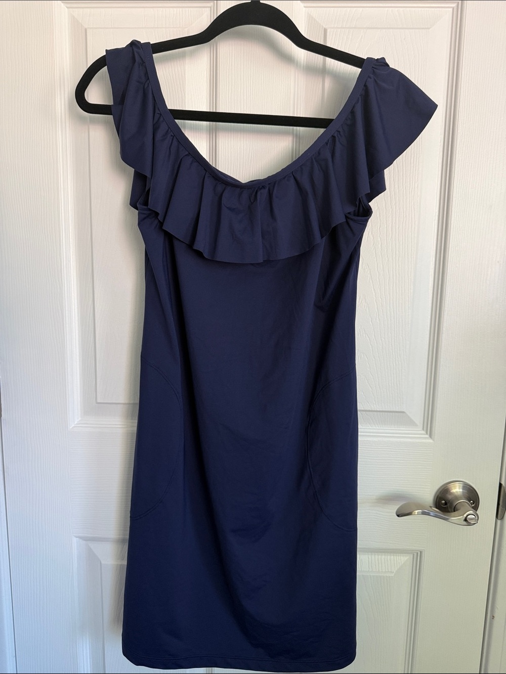 Tommy Bahama Navy Ruffle Swim/ Beach Dress SZ MED